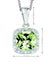 August Birthstone Pendant with Diamond Accent set in Sterling Silver