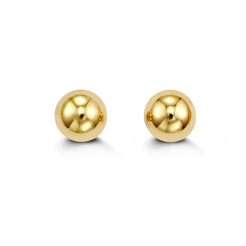 14K Yellow Gold 8MM Ball Earrings