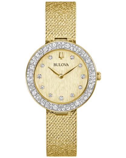 Bulova Champagne Crystal Quartz Women's Watch 98L321