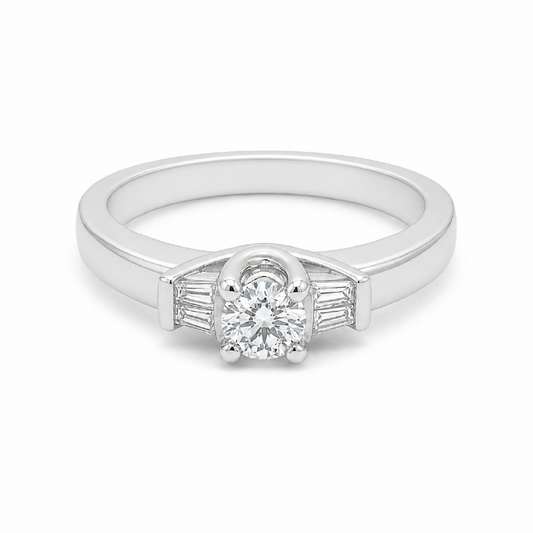 14K White Gold 0.46TDW Diamond Ring