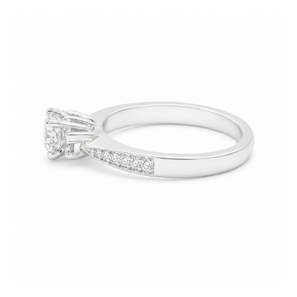 0.56TDW Diamond Ring in 14K White Gold