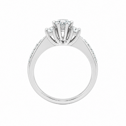 0.56TDW Diamond Ring in 14K White Gold 