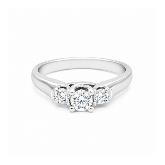 0.43TDW Canadian Diamond Ring in 14K White Gold