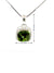 August Birthstone Peridot Color CZ Pendant in Sterling Silver