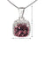 October Cushion Birthstone Color CZ Pendant in Sterling Silver