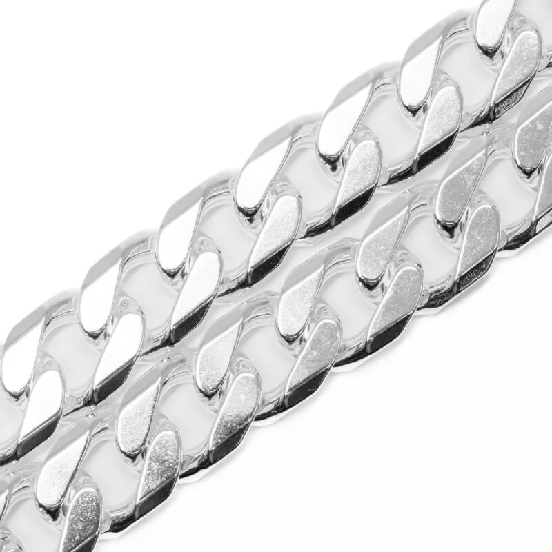 Sterling Silver Italian 24&quot; 10.9mm Men&#39;s Curb Link Chain