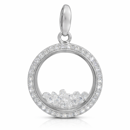 Sterling Silver Gold Plated CZ Heart Bracelet
