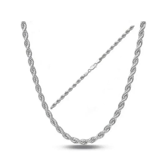Sterling Silver 24" 3.2mm Soft Rope Men's Chain