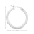 CZ Round Hoop Earrings in 10K White Gold