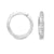 10k White Gold CZ Classic Round Hoop Earrings