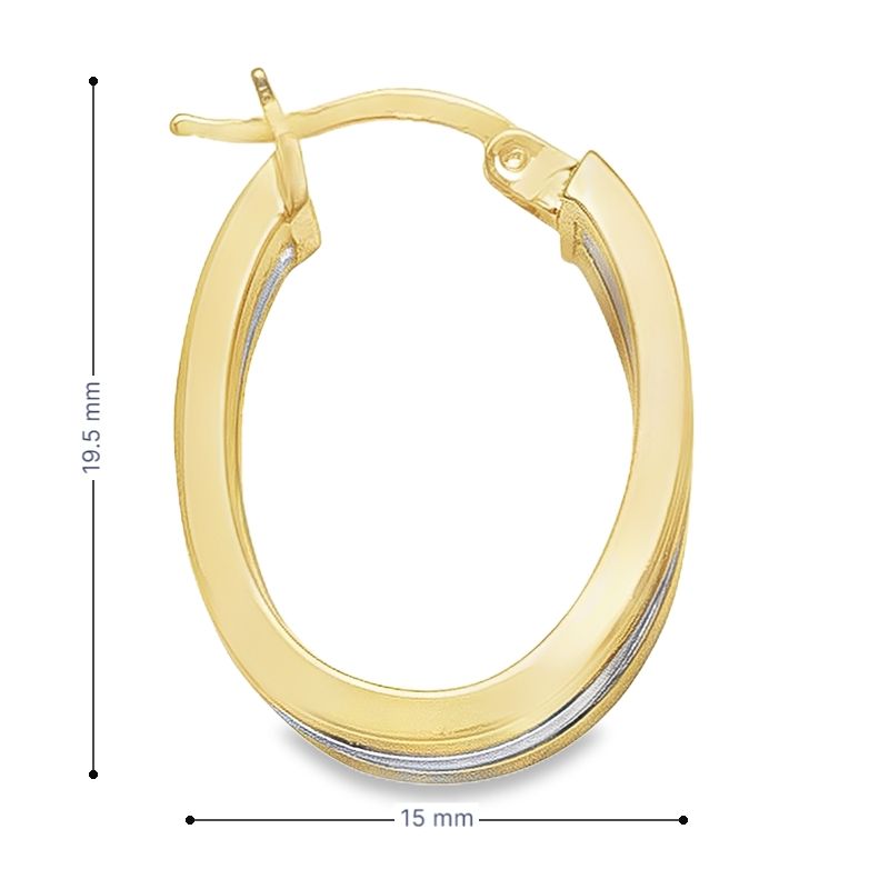 5mm Hoop Earrings in 14K Two-Tone Gold