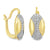 10k Yellow Gold Fancy CZ French Back Earrings