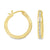 10k Yellow Gold CZ Round Hoop Earrings