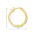 10k Yellow Gold CZ Round Hoop Earrings