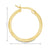 CZ Round Hoop Earrings in 10K Yellow Gold