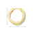 10k Yellow Gold CZ Huggies Hoop Earrings