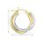 10k Two Tone Gold Fancy CZ Hoop Earrings