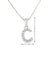 Cubic Zirconia and Sterling Silver Initial C Pendant