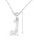 Cubic Zirconia and Sterling Silver Initial J Pendant