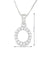 Sterling Silver Cubic Zirconia Initial Letter "O" Pendant