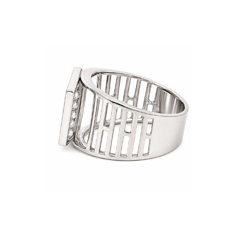 14K White Gold 1.15TDW Diamond Men’s Ring