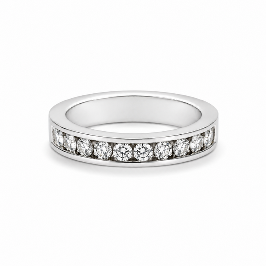 14K White Gold 0.50CT Diamond Channel Set Wedding Band