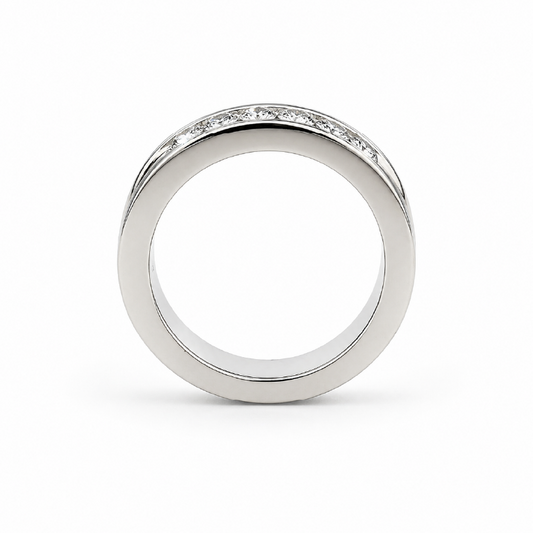 14K White Gold 0.50CT Diamond Channel Set Wedding Band