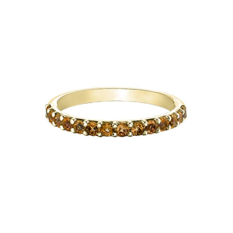 10K Yellow Gold Citrine Ring-Band