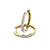 0.10 TDW Diamond 10K Yellow Gold Hoop Earrings 