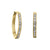 0.10 TDW Diamond 10K Yellow Gold Hoop Earrings