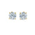 2.00TDW Lab Grown Diamond Solitaire Earrings in 14K Yellow Gold