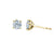 2.00TDW Lab Grown Diamond Solitaire Earrings in 14K Yellow Gold