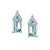 10K White Gold 5X3MM Aquamarine and 0.05TDW Diamond Earrings