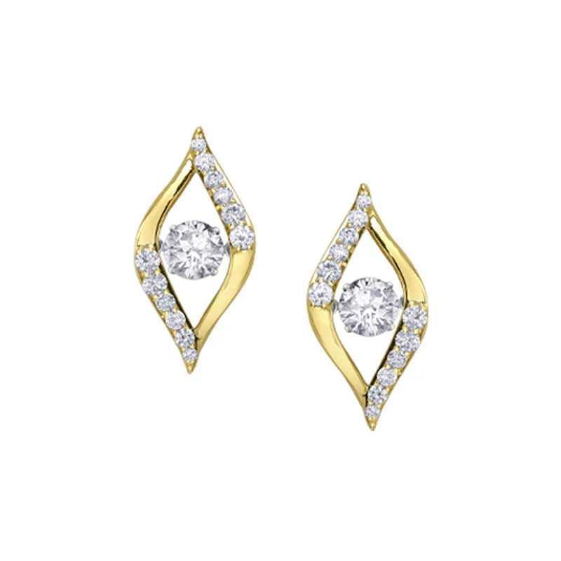 1.70ct TDW Lab Grown Diamond Moving Earrings in 14K Yellow Gold