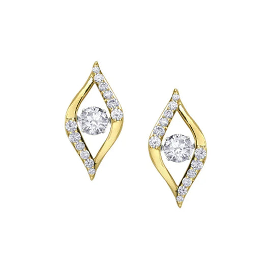 1.70ct TDW Lab Grown Diamond Moving Earrings in 14K Yellow Gold