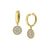 14K Yellow Gold 0.66TDW Diamond Dangle Disc Earrings