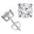 14K White Gold 2.00TDW Lab Diamond Solitare Earring