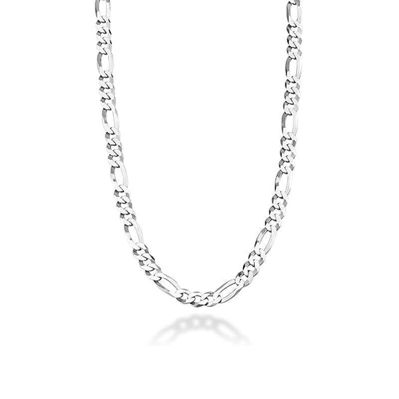 Sterling Silver 24" 6.8mm Italian Men's Figaro Link Chain