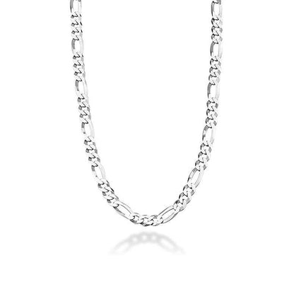Sterling Silver 24" 6.8mm Italian Men's Figaro Link Chain