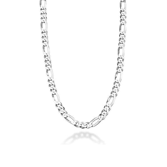 Sterling Silver 24" 6.8mm Italian Men's Figaro Link Chain