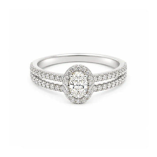 14K White Gold 0.60TDW Canadian Diamond Wedding Set