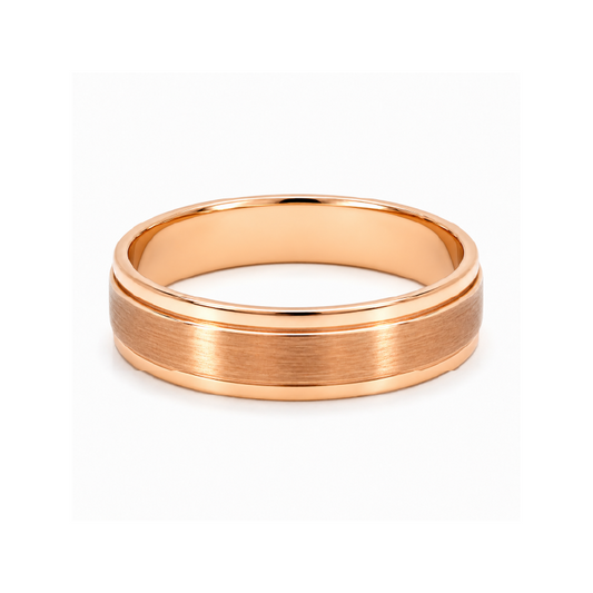 10 Karat Pink Gold 6mm Fancy Wedding Band