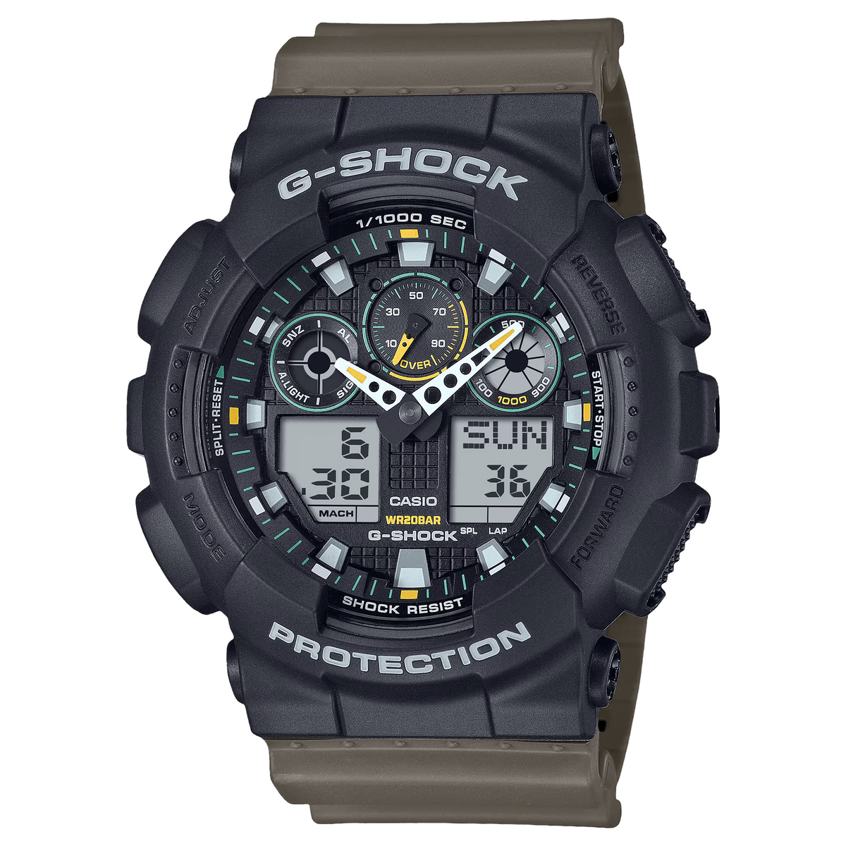 G-Shock Analog-Digital GA-100 SERIES Quartz Men&#39;s Watch GA100TU-1A3