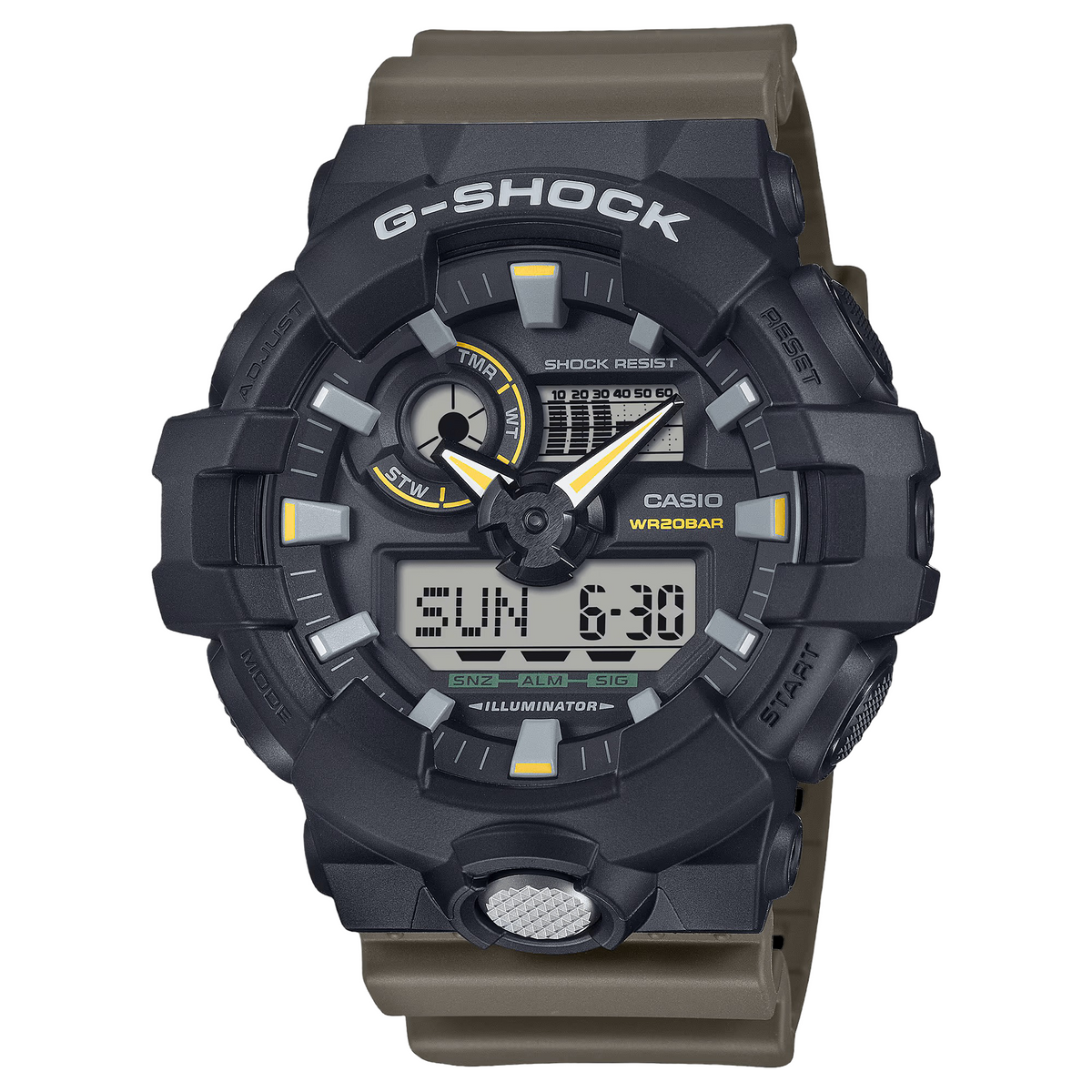 G-Shock Analog-Digital 700 SERIES Quartz Men&#39;s Watch GA710TU-1A3