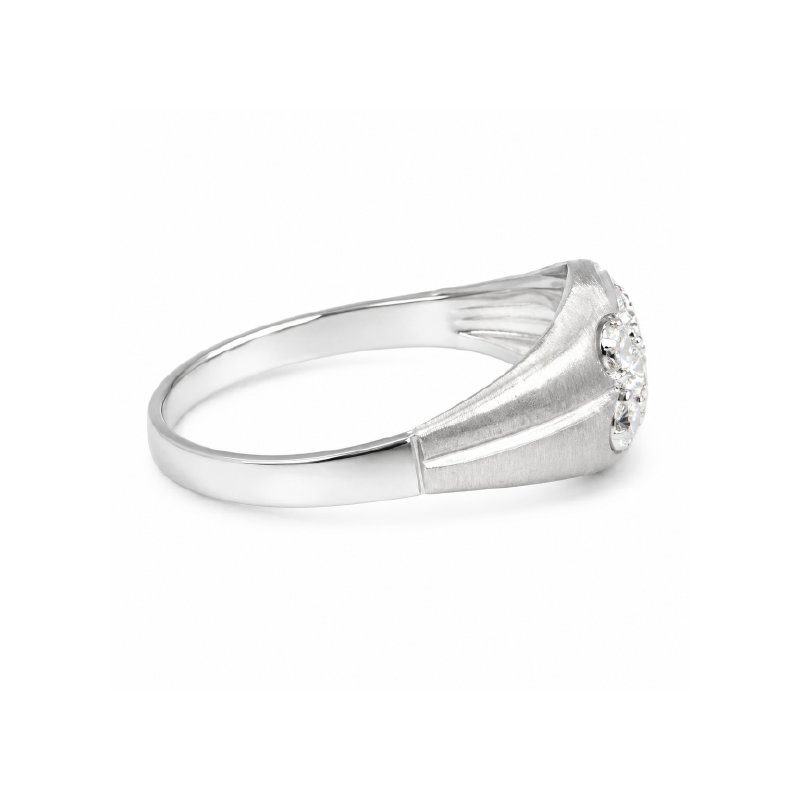 10K White Gold Diamond Men’s Ring