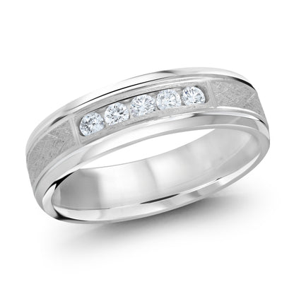 10K White Gold 0.25 TDW Diamond Wedding Band