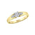 0.13TDW Canadian Diamond 10K Yellow Gold Engagement Ring