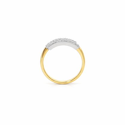 10K Yellow & White Gold 0.50TDW Lab Diamond Multi Ring
