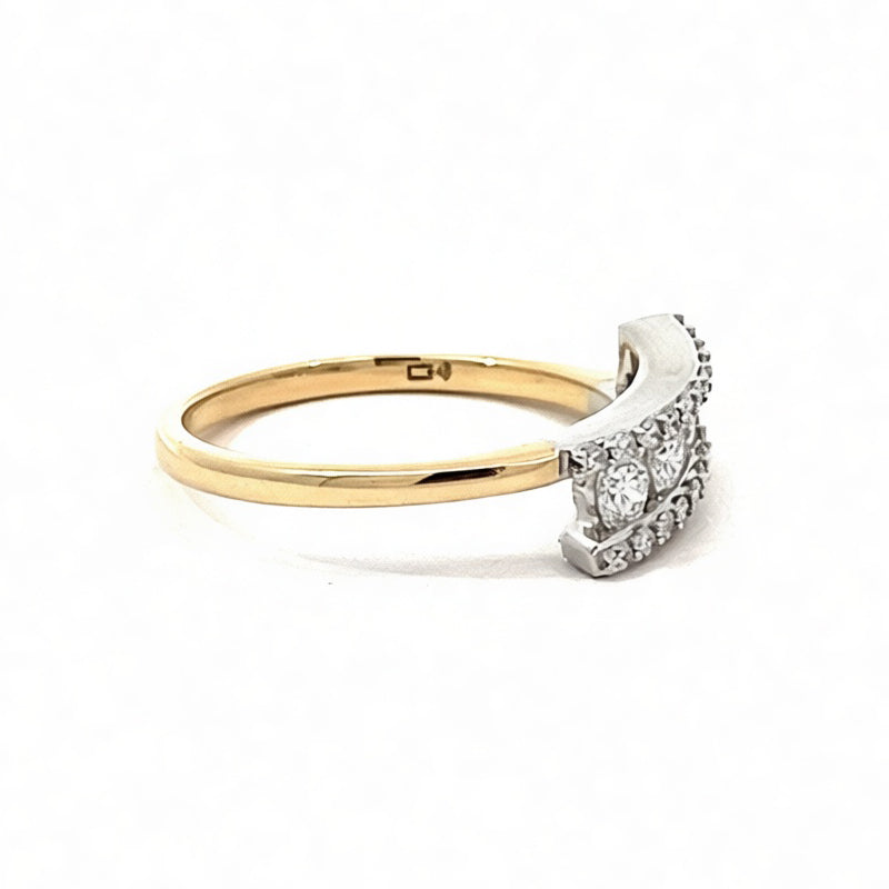 10K Yellow & White Gold 0.50TDW Lab Diamond Multi Ring