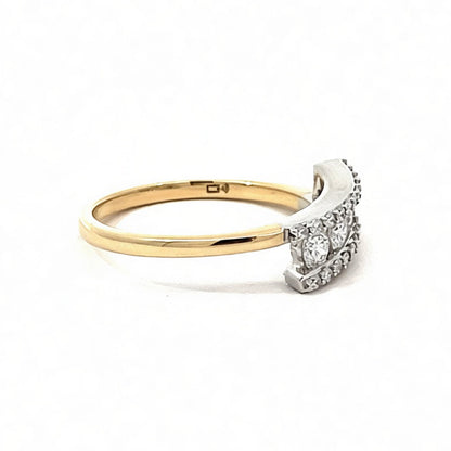 10K Yellow & White Gold 0.50TDW Lab Diamond Multi Ring